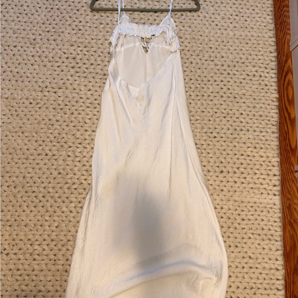 Zara Satin Ruffled Midi Dress - Picture 3 of 3